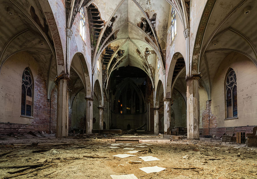 Abandoned Photograph - Church in Color by Lindy Grasser Abandoned Photograph - Church in Color by Lindy Grasser