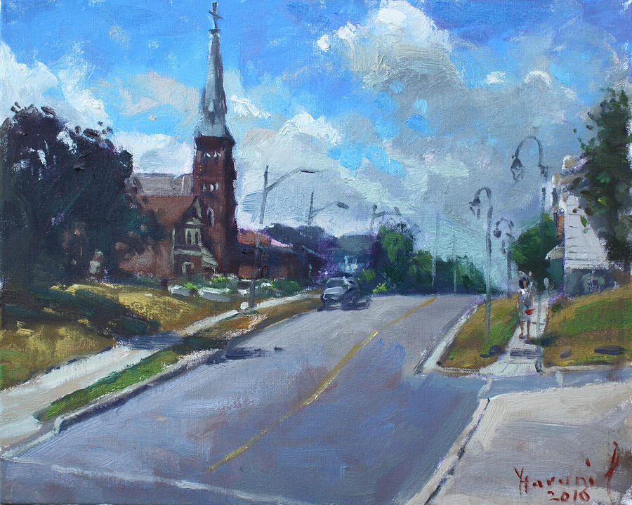 Georgetown University Painting - Church in Georgetown Downtown  by Ylli Haruni