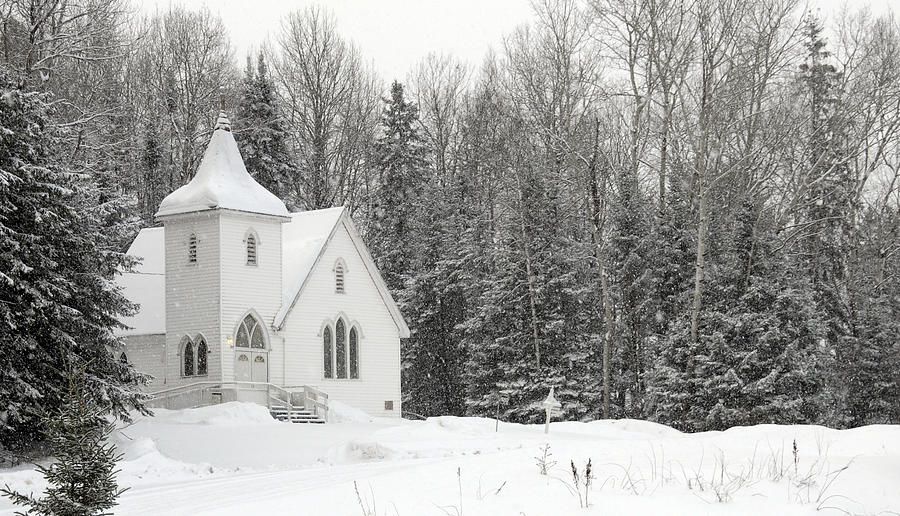 Church in the Snow Photograph by David Arment