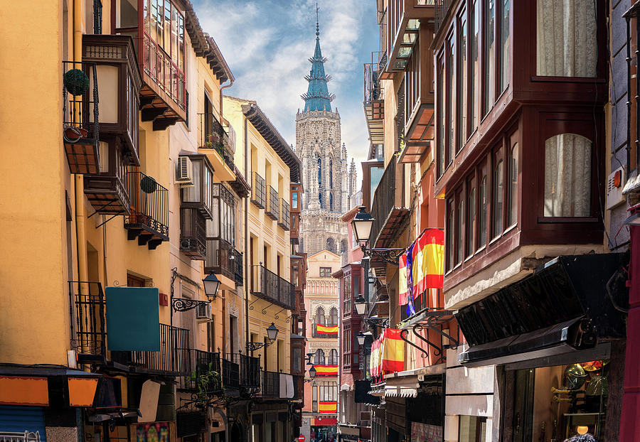 church in Toledo old town Photograph by Anek Suwannaphoom