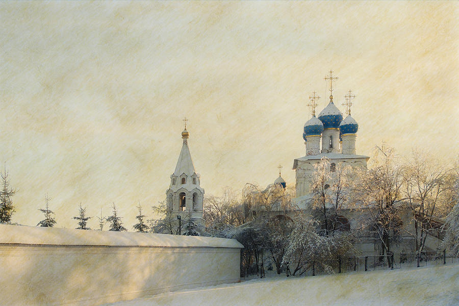 Church in Winter Estate Photograph by Konstantin Sevostyanov