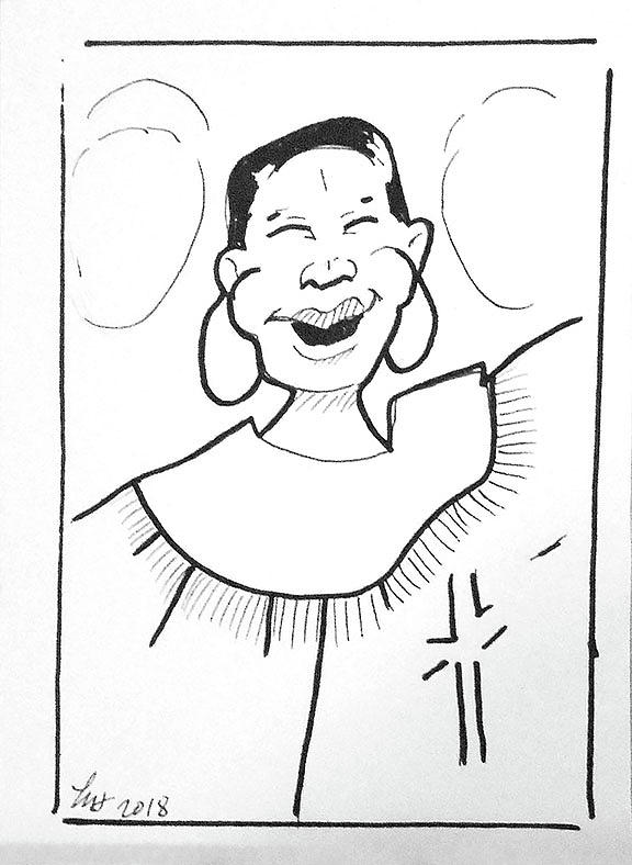 Church Lady 2 Drawing by Loretta Nash