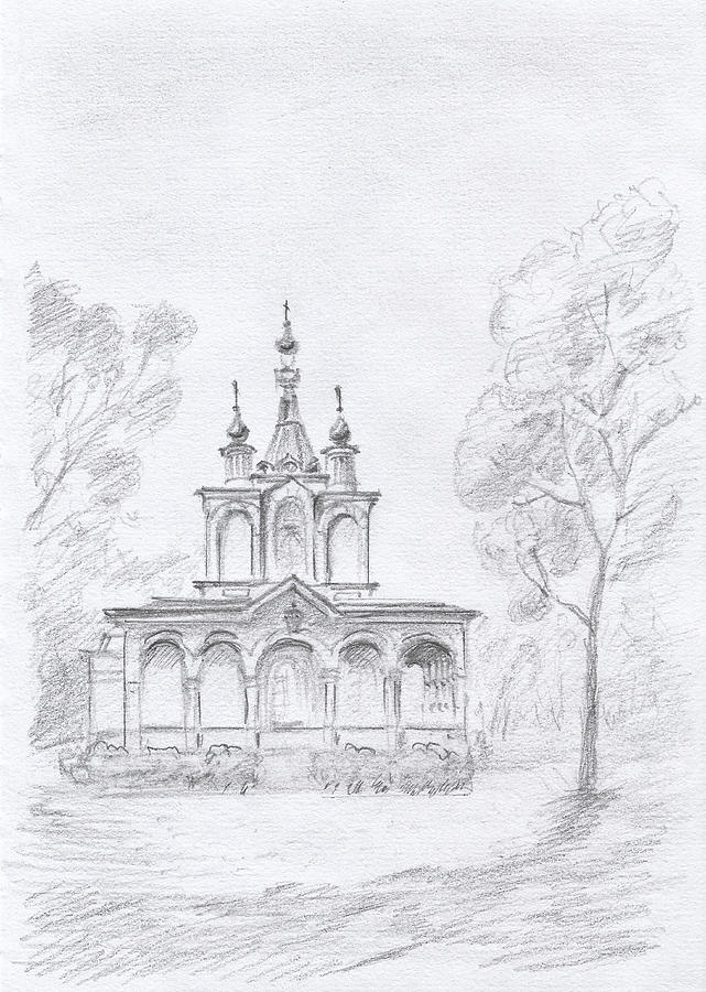 Church Painting by Masha Batkova
