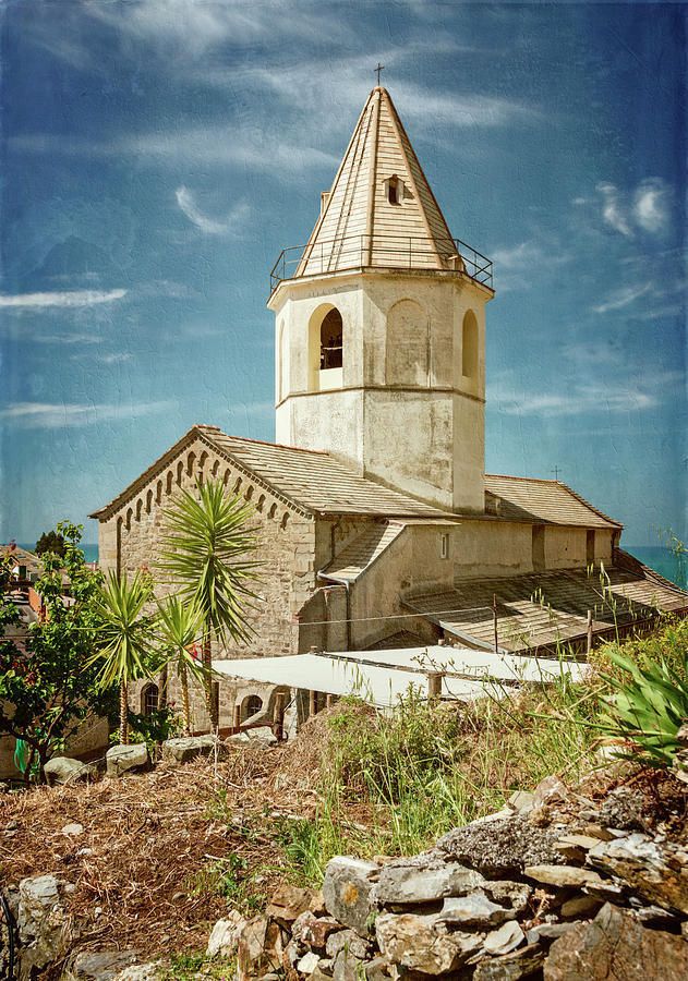Church of San Pietro Corniglia Cinque Terre Italy Photograph by Joan Carroll