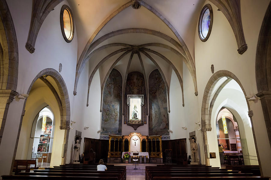 Church of Sant Roma Interior in Lloret de Mar Photograph by Artur Bogacki