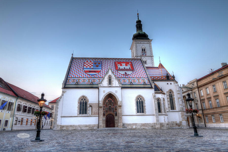 Church of St. Mark in St. Marks square, Zagreb, Croatia Photograph by Elenarts - Elena Duvernay photo