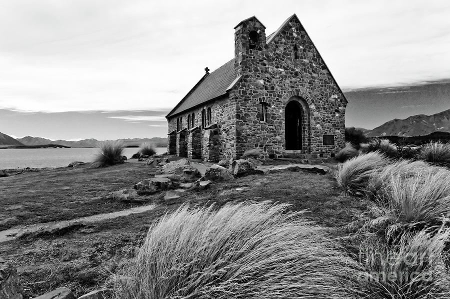 Church of the Good Shepherd - bw Photograph by Werner Padarin