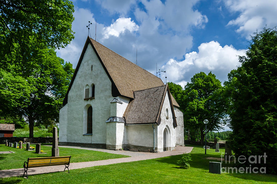 Church of Vasteraker a summer day Photograph by Torbjorn Swenelius