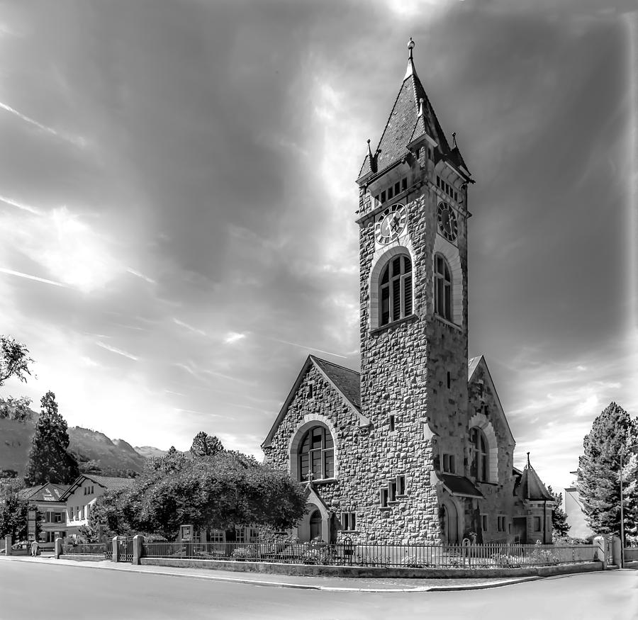 Architecture Photograph - Church of Walenstadt 2 by Mah FineArt