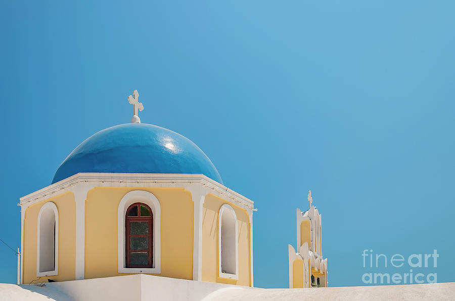 Church on Santorini Photograph by Antony McAulay