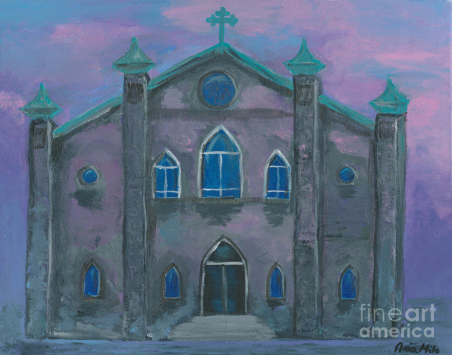 Church on the Square Painting by Ania M Milo