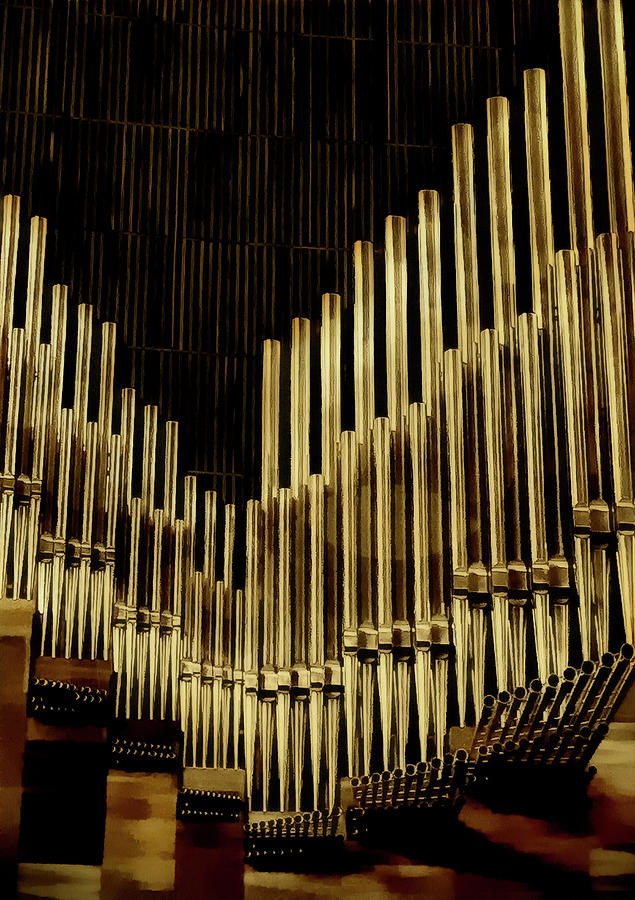 Church Organ Pipes Mixed Media by Joseph Hollingsworth