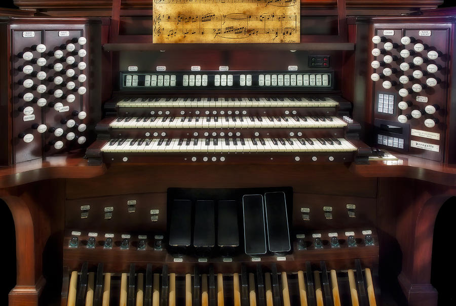 Vintage Photograph - Church Pipe Organ by Susan Candelario