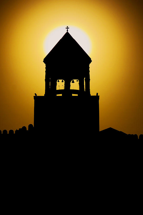Church silhouette sunset  Photograph by Ivan Slosar