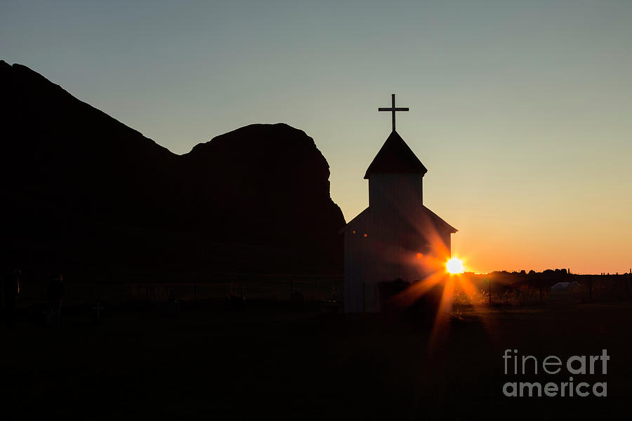 Church Silhouette Sunset Photograph by Timothy Hacker