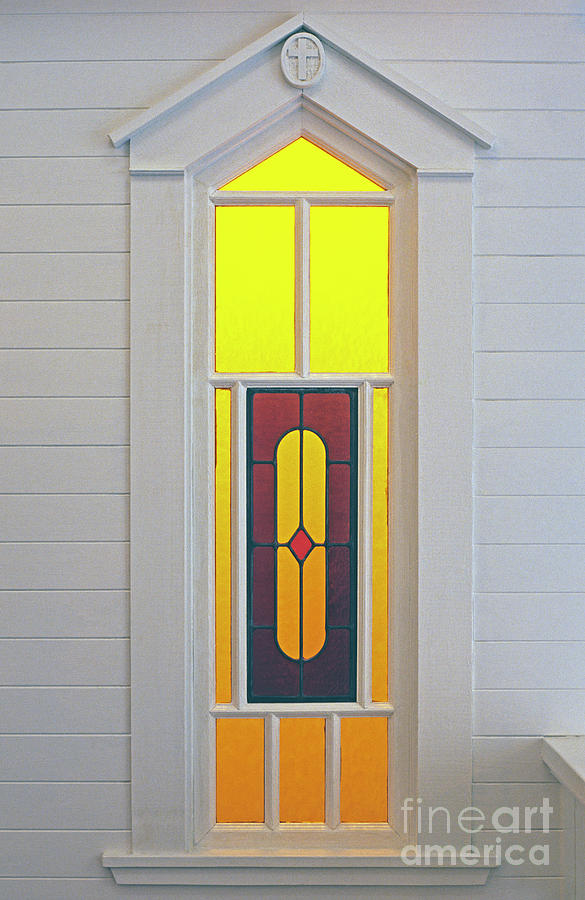 Church Stained Glass Window Photograph by Jim Corwin