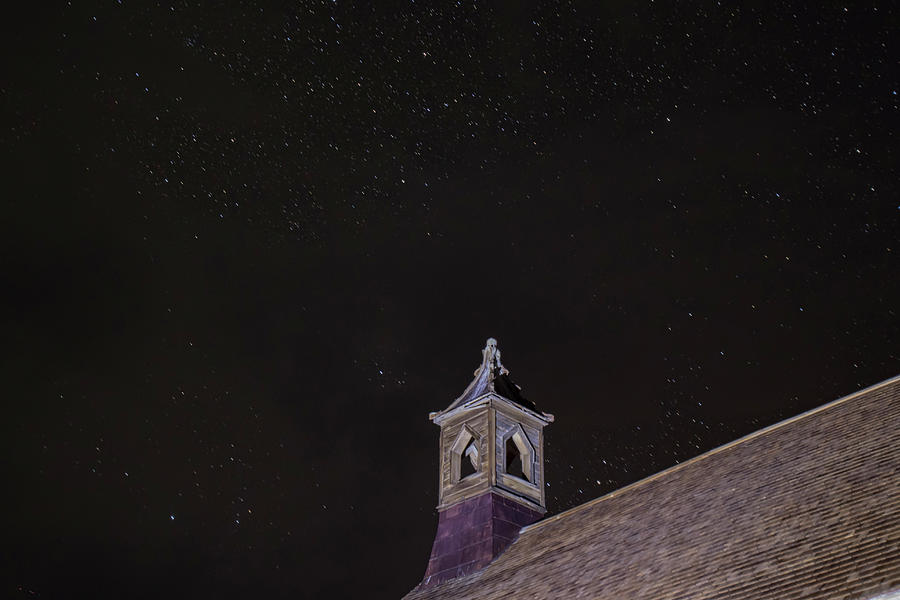Church steeple against night skies, Bodie, California Photograph by Karen Foley