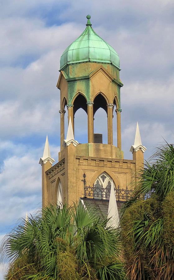 Church Steeple in Savanah Photograph by Dave Mills