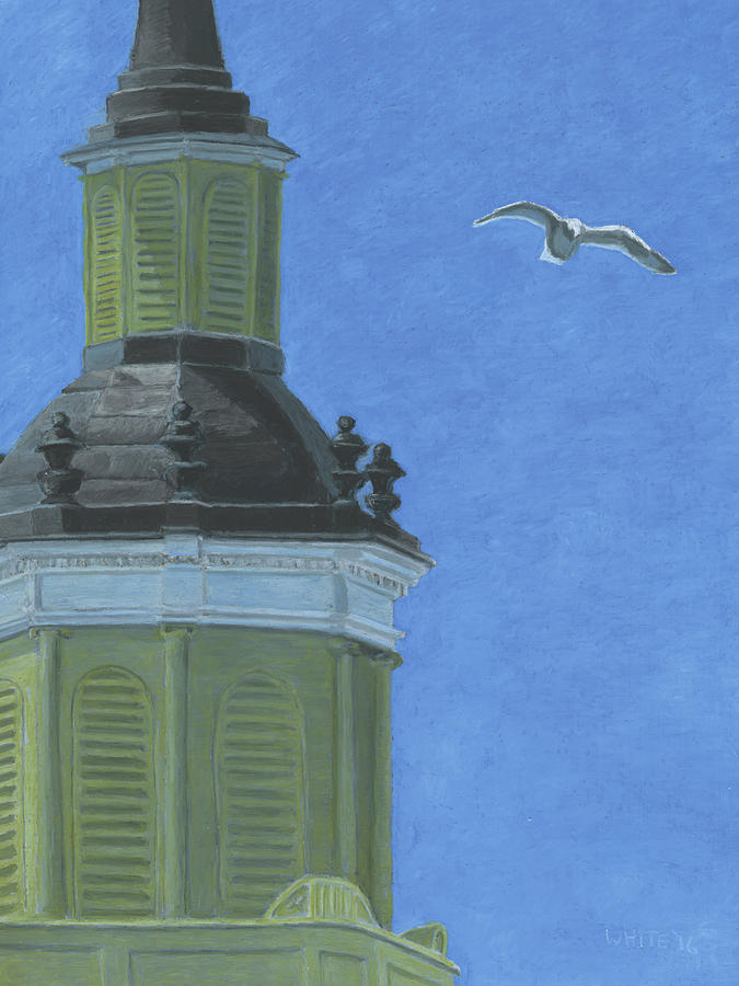 Church Steeple with Seagull by Dominic White Church Steeple with Seagull by Dominic White