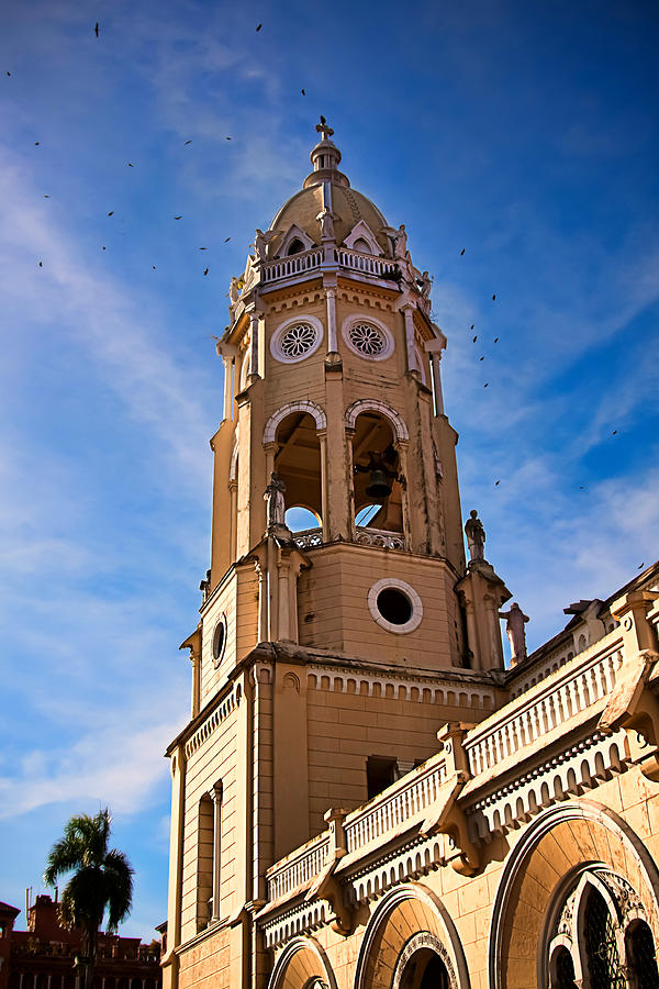 Church tower Casco Viejo, Panama City Photograph by Tatiana Travelways
