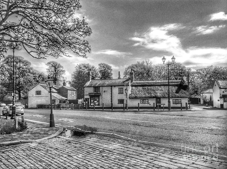 Church town Village in Greyscale Photograph by Joan-Violet Stretch