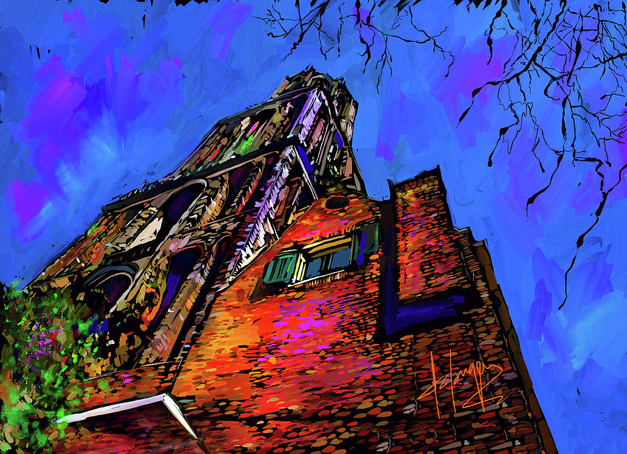 Church, Utrecht, Netherlands Painting by DC Langer