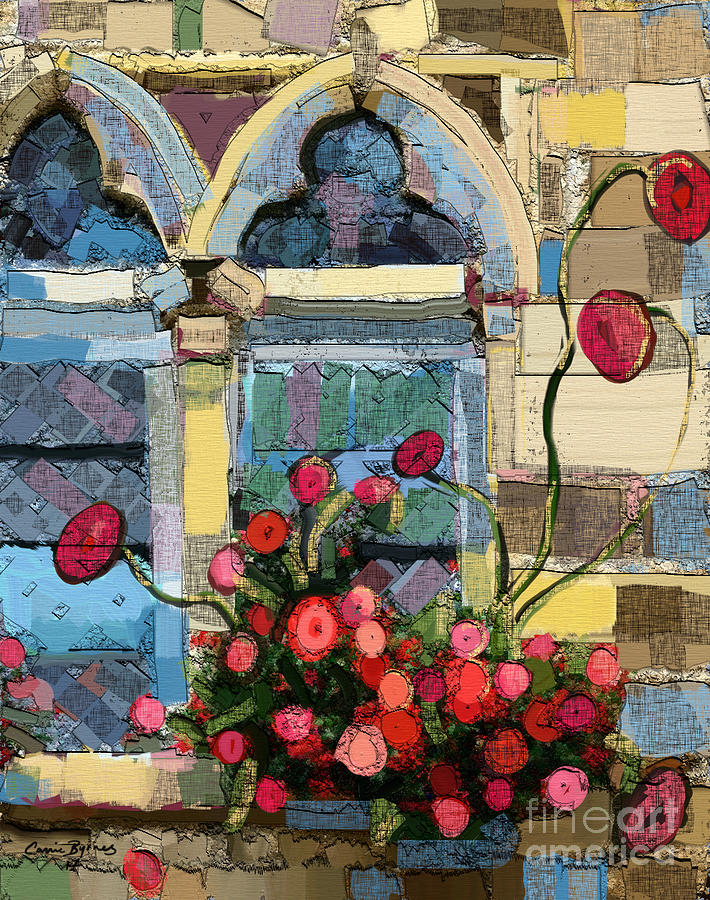 Church Window Painting by Carrie Joy Byrnes