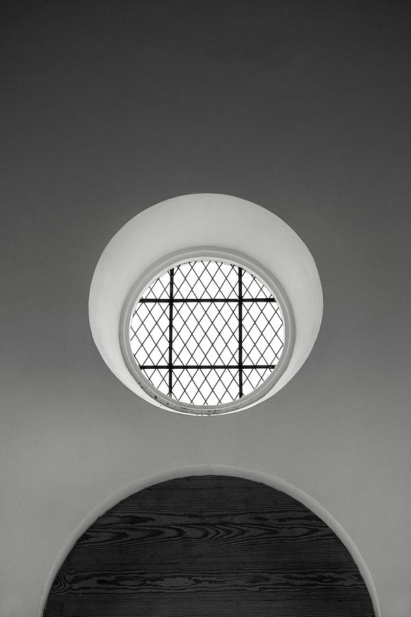 Church Window in Black and White Photograph by Don Johnson