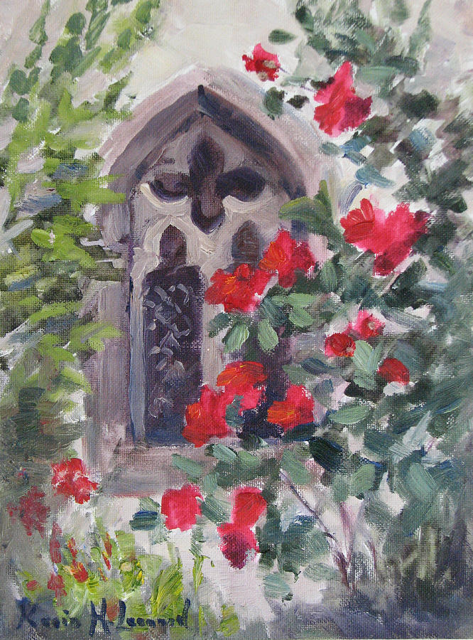 Rose Painting - Church Window Minoriten Kirche by Karin  Leonard