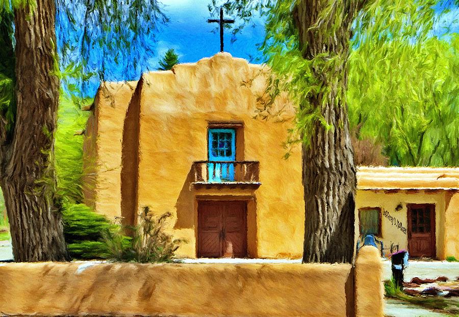 Church with Blue Door Painting by Jeffrey Kolker