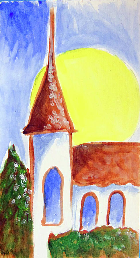 Church78 Painting by Loretta Nash