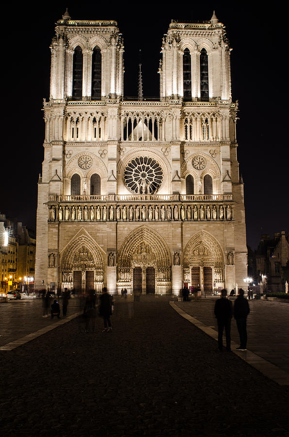 Churches at Night in Paris Photograph by Miguel Winterpacht