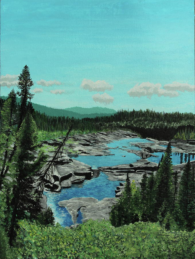 Landscape Painting - Churchill River by Thom Barker