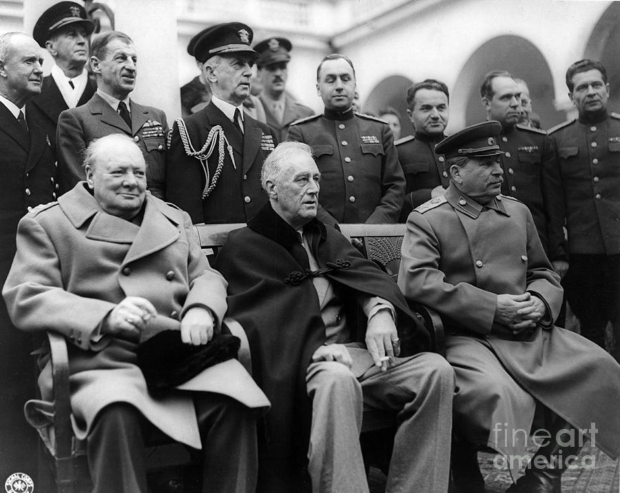 Churchill, Roosevelt And Stalin Photograph by Science Source