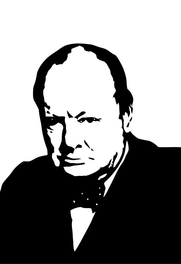 Churchill Digital Art by War Is Hell Store