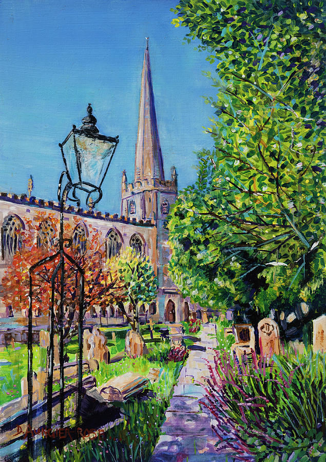 Churchyard Of St Marys, Tetbury Painting by Seeables Visual Arts