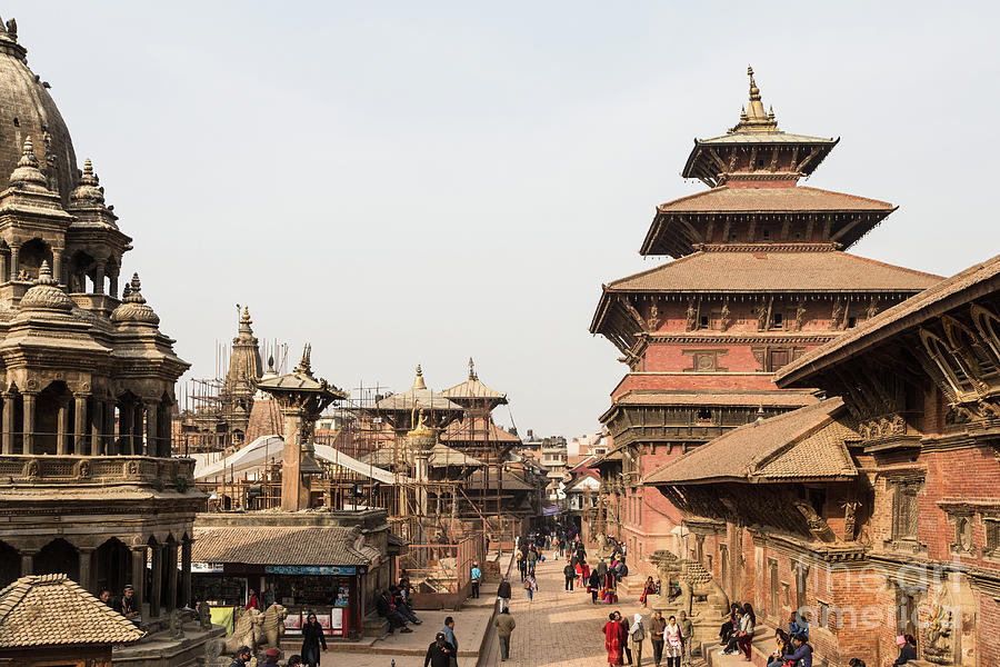 Chyasim Deval Krishna Temple in the Durbar square in Patan in th Photograph by Didier Marti