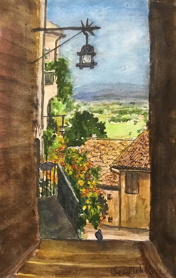 Ciao Assisi Painting by Cheryl Wallace