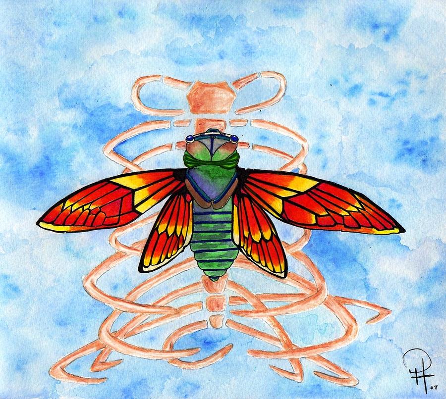 Insects Painting - Cicada Cage by Doug Hiser