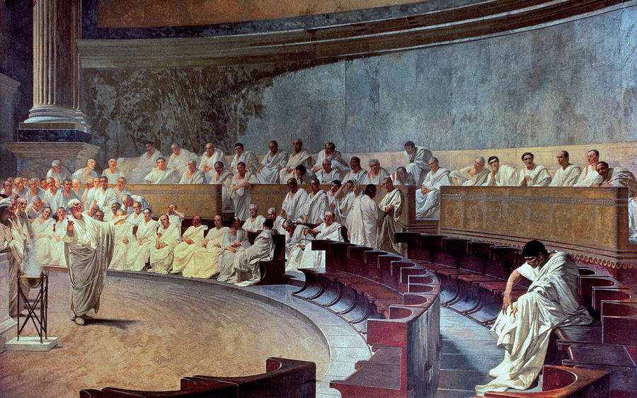 Politician Painting - Cicero by Cesare Maccari