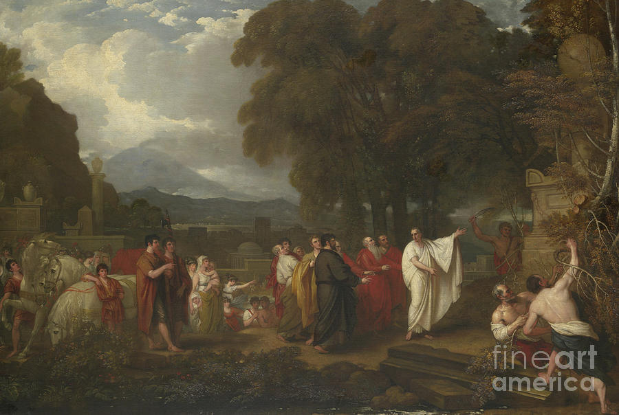Benjamin West Painting - Cicero Discovering the Tomb of Archimedes by Benjamin West