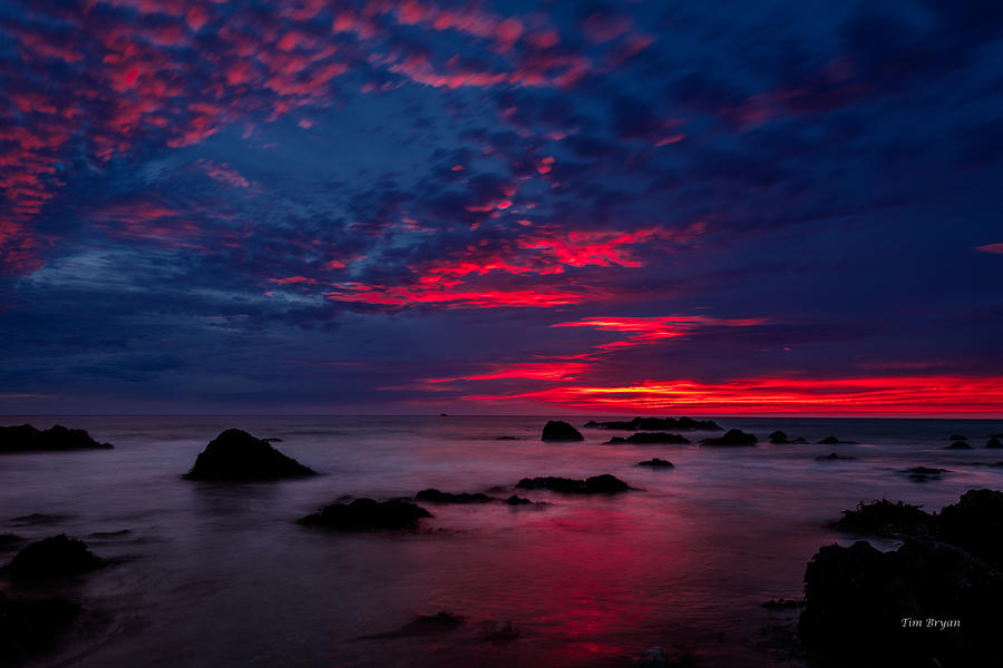 Sunset Photograph - Ciel Bleu Rouge by Tim Bryan