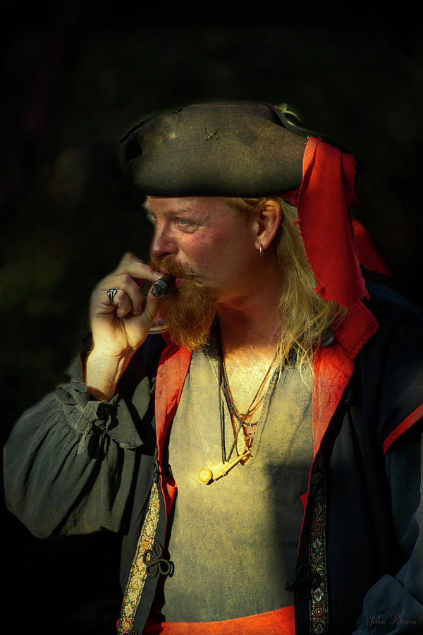 Cigar Smoking Pirate Photograph by John Rivera