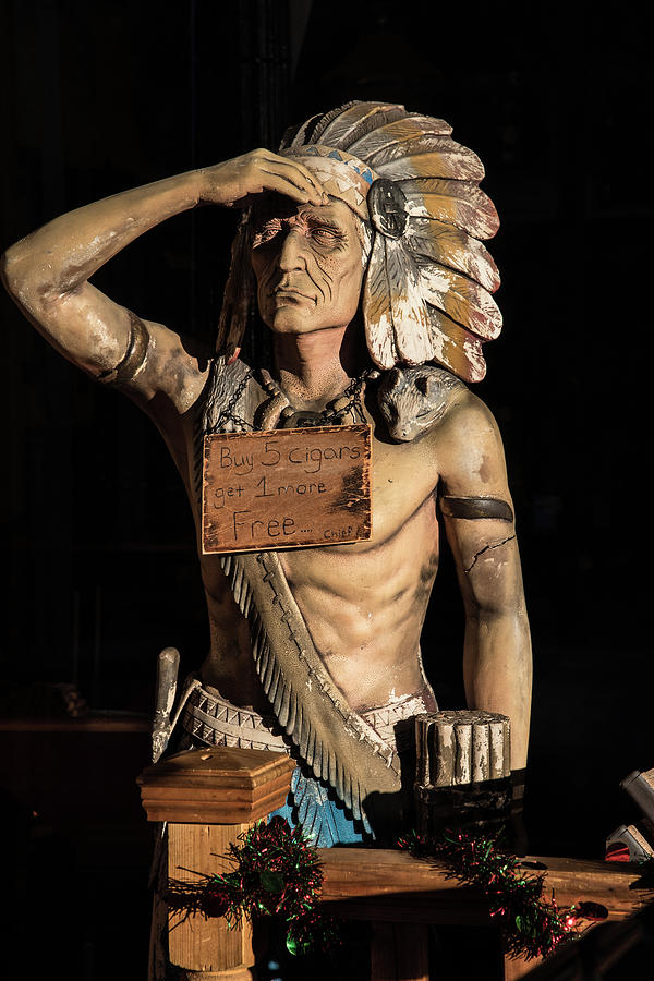 Feather Photograph - Cigar Store Indian by Thomas Gremaud