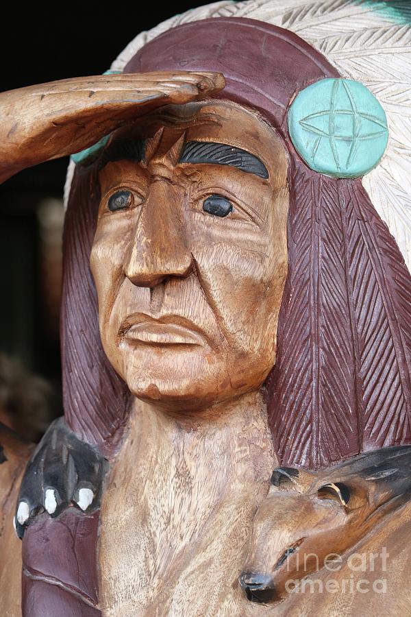 Cigar Store Wooden Indian in Miami Photograph by Carol Groenen