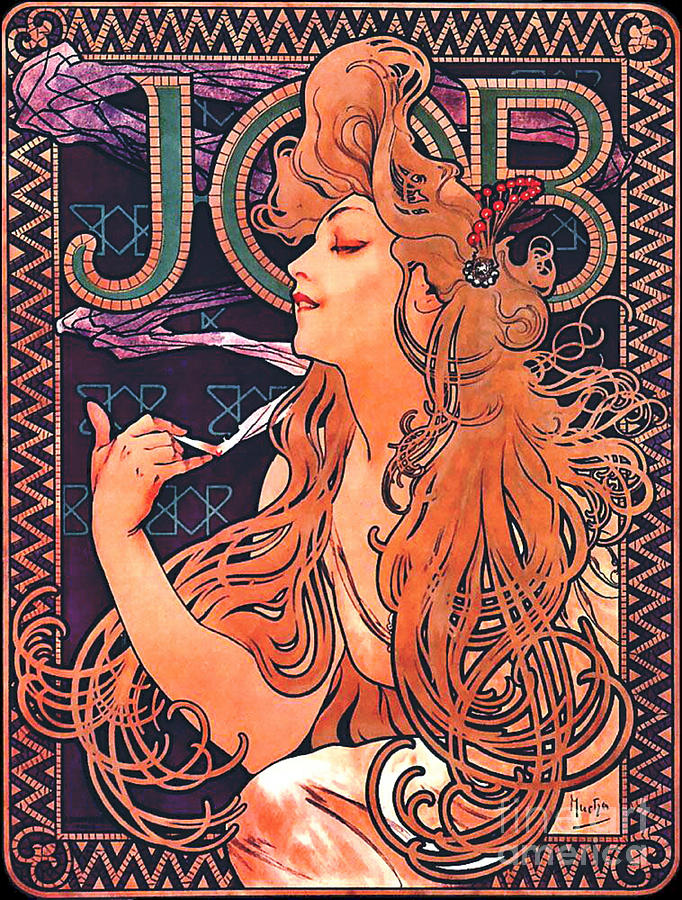 Art Nouveau Photograph - Cigarette Paper Ad c1900 by Padre Art