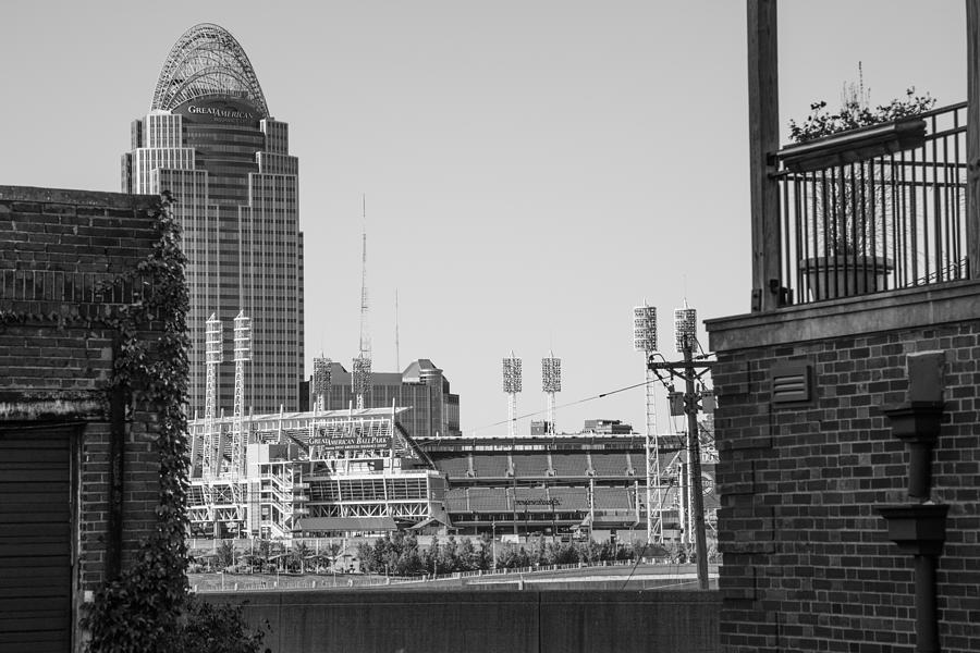 Cincinnati and building  Photograph by John McGraw