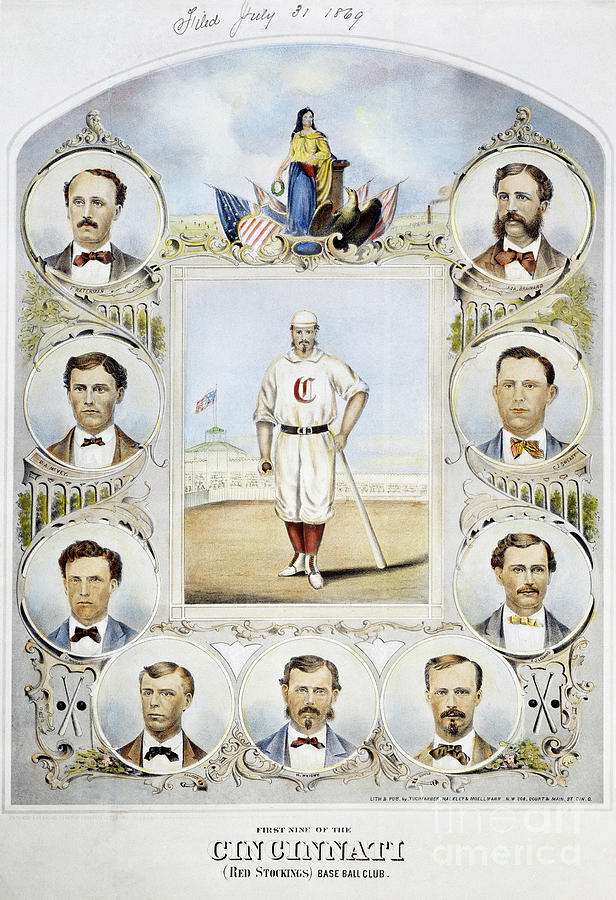 Cincinnati Baseball Team, 1869 Photograph by Granger