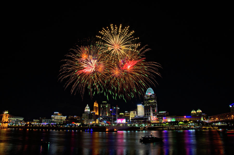 Cincinnati Fireworks Photograph by Ina Kratzsch Pixels