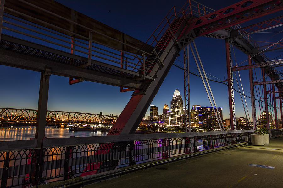 Cincinnati Foot Bridge  Photograph by John McGraw